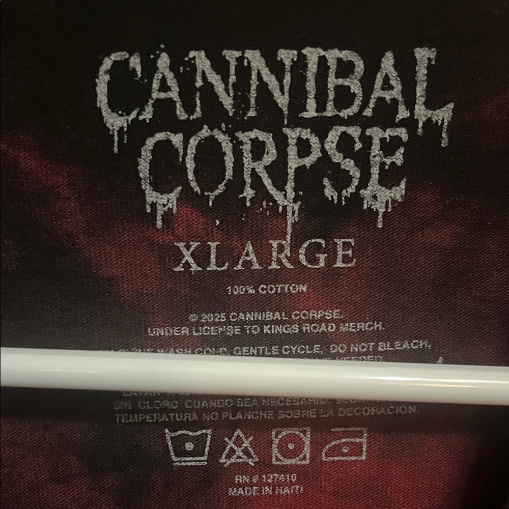 Black to Red Tie-dye Cannibal Corpse XL Shirt - Picture 2 of 4
